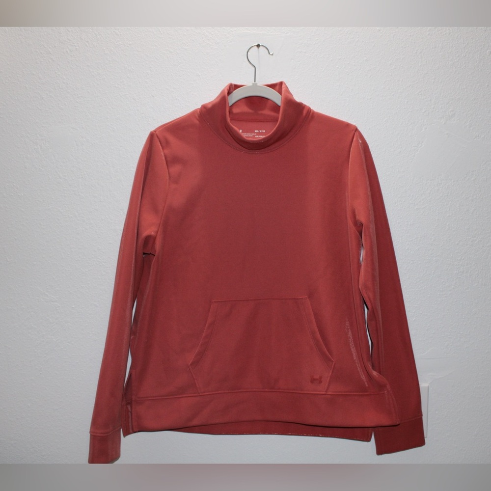 Under Armour Pullover Mock Turtleneck Women's Medium Rust Hoodie